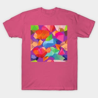 Abstract seamless background artwork with magic crystals T-Shirt